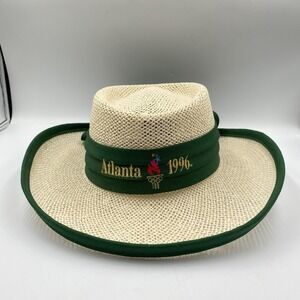 Vintage Atlanta‎ Olympic Games Sun Hat Cowboy Womens 1996 Summer 90s EuC